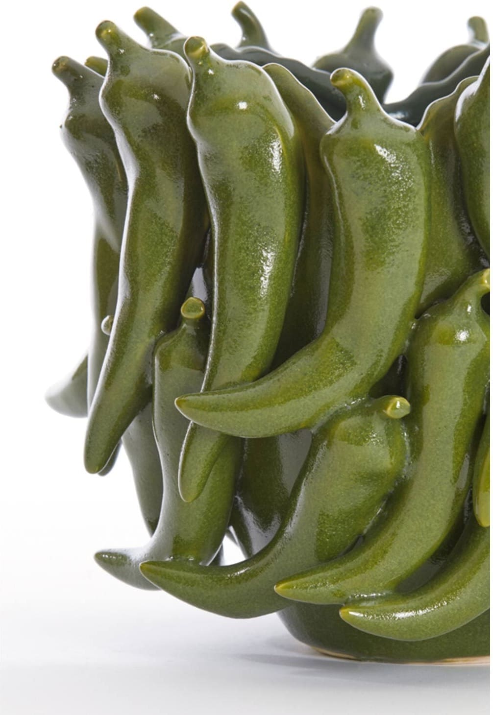 Vaas Pepper - Keramiek Donker Groen Light & Living Vaas 5851078