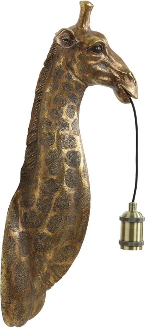 Wandlamp Giraffe - Antiek Brons Light & Living Wandlamp 3122585