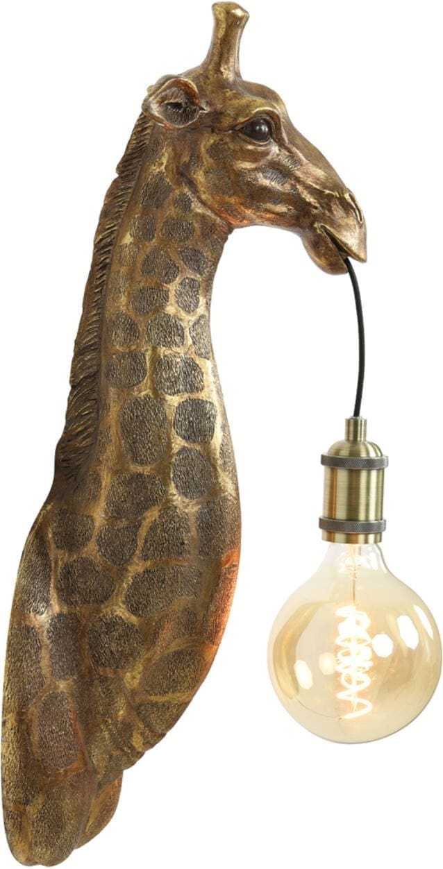 Wandlamp Giraffe - Antiek Brons Light & Living Wandlamp 3122585