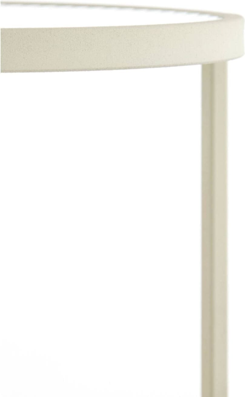 Zuil Retiro - Helder Rib Glas+crème Light & Living Bijzettafel 5504043