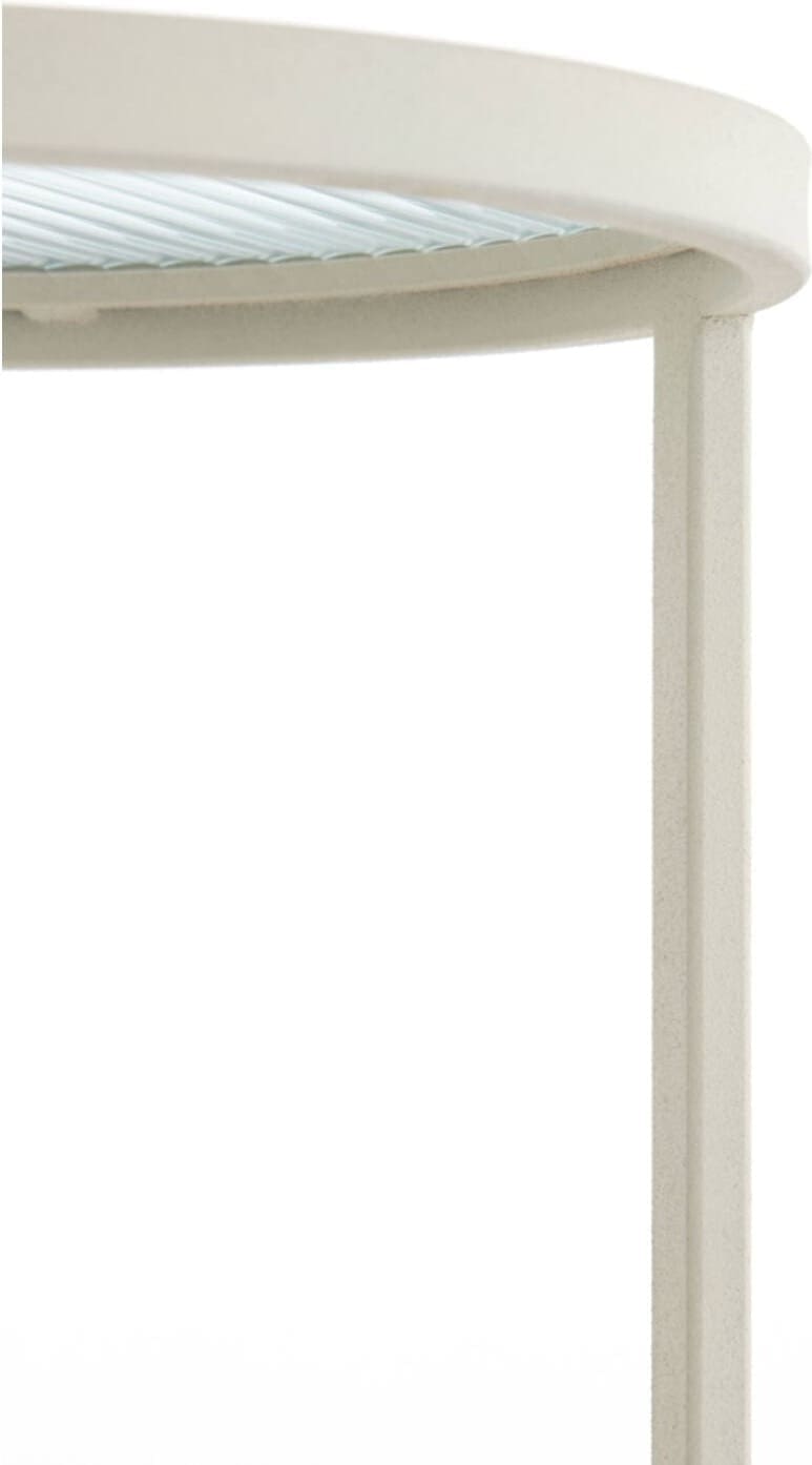 Zuil Retiro - Helder Rib Glas+crème Light & Living Bijzettafel 5504043