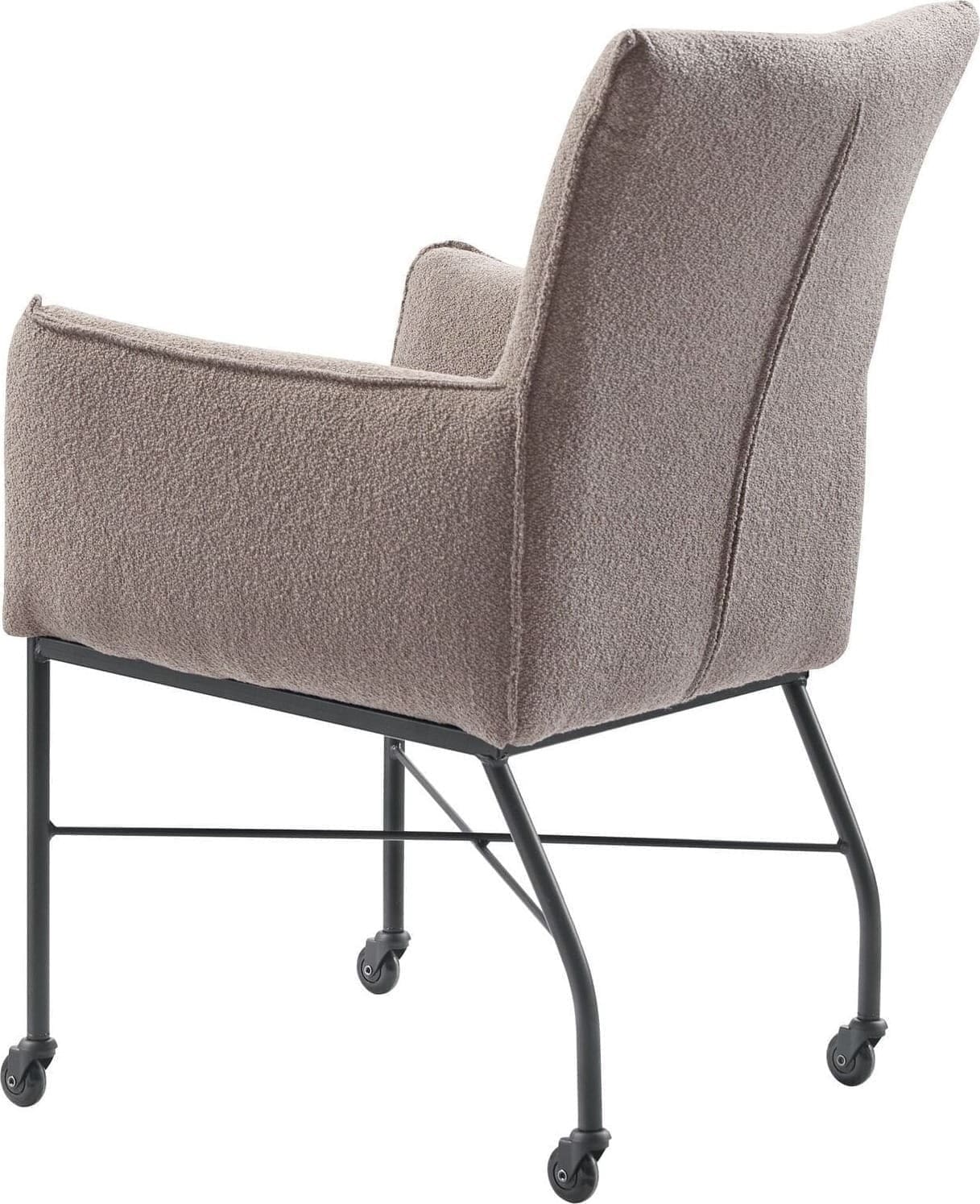 Profijt Meubel Armstoel Myro bouclé taupe Taupe Armstoel