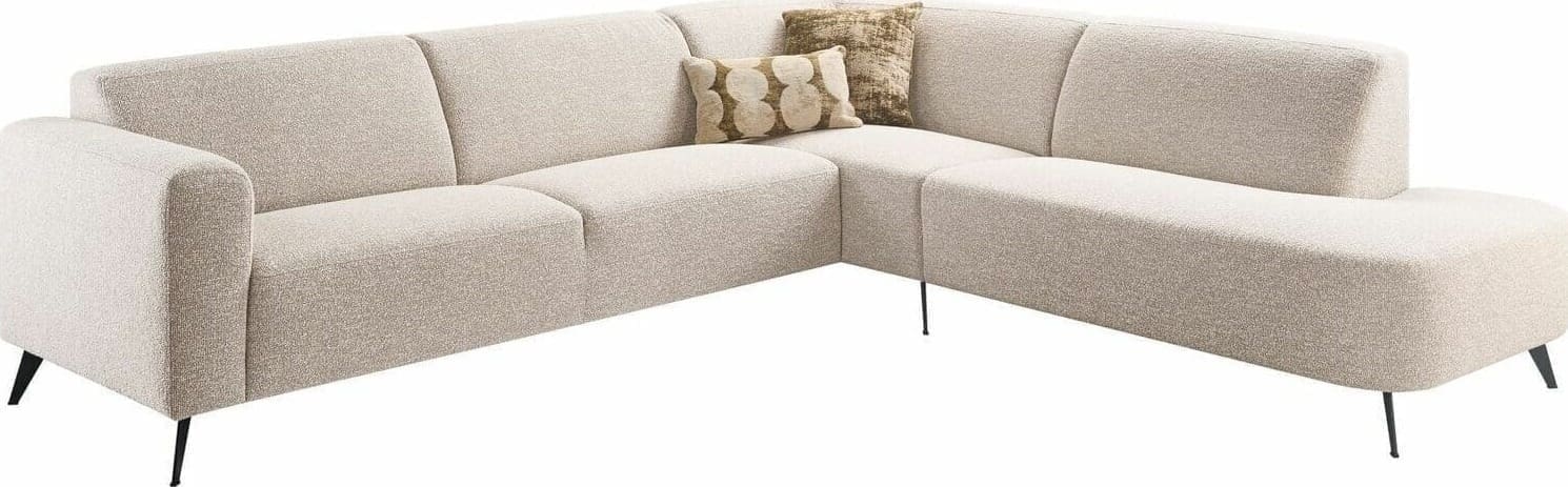 Profijt Meubel Hoekbank Micco beige Beige|Wit Hoekbank