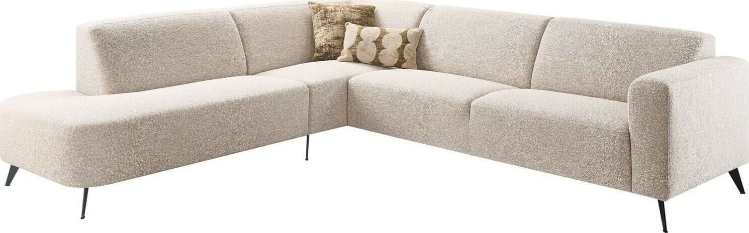 Profijt Meubel Hoekbank Micco beige Beige|Wit Hoekbank