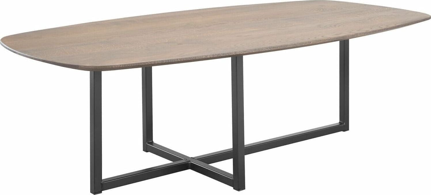 Pronto Wonen Salontafel Tavolo 140x70 Deens ovaal eiken grijs Bruin Salontafel