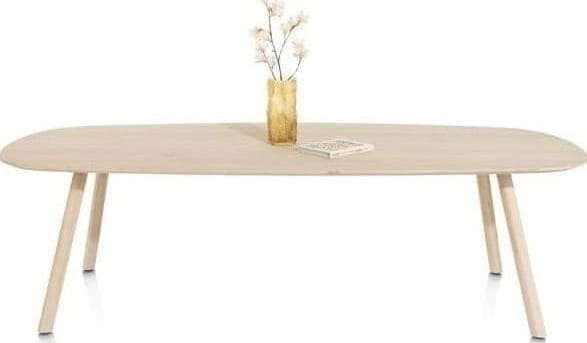 Xooon Niora eetkamertafel 270 x 120 cm - deens ovaal - houten poot Naturel Eettafel