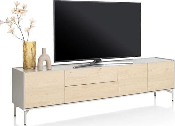 Xooon Niora lowboard 210 cm - 3-deuren + 2-laden Naturel Dressoir