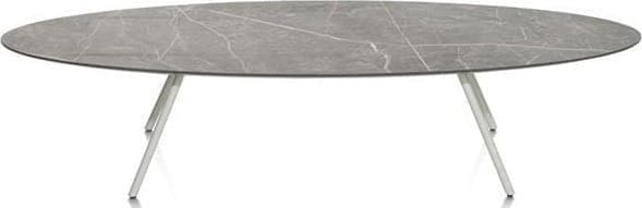 Xooon Niora salontafel 150 x 50 cm - HPL marmer licht grijs - silk grey Bijzettafel