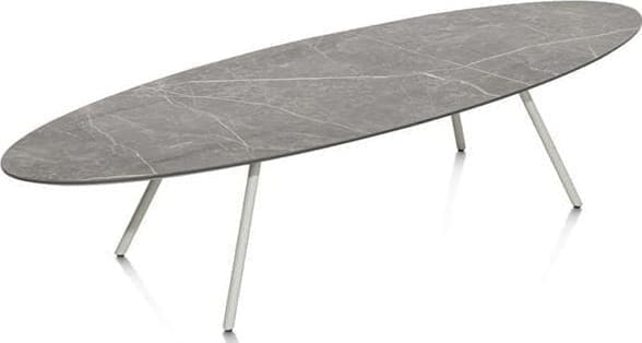 Xooon Niora salontafel 150 x 50 cm - HPL marmer licht grijs - silk grey Bijzettafel