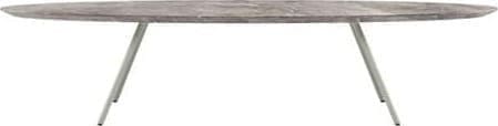 Xooon Niora salontafel 150 x 50 cm - HPL marmer licht grijs - silk grey Bijzettafel