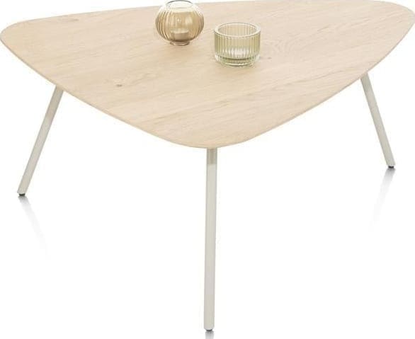 Xooon Niora salontafel 85 x 77 cm - eiken fineer - silk grey Bijzettafel
