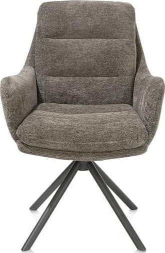 Henders & Hazel Mia armstoel - draaibaar - graphiet frame - stof Livigno - bruin Bruin Armstoel