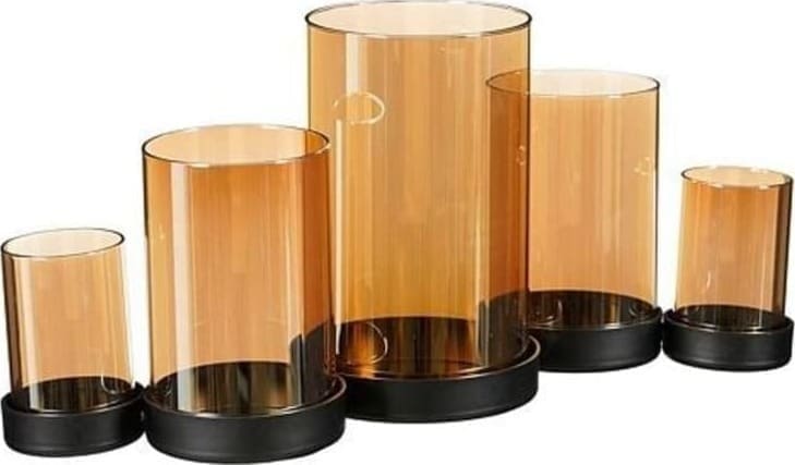 Pronto Wonen Kaarsenhouder Orselina 5 glazen goud Goud Woonaccessoire