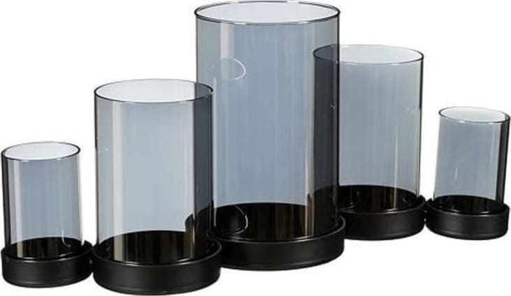 Pronto Wonen Kaarsenhouder Orselina 5 glazen grijs Grijs Woonaccessoire