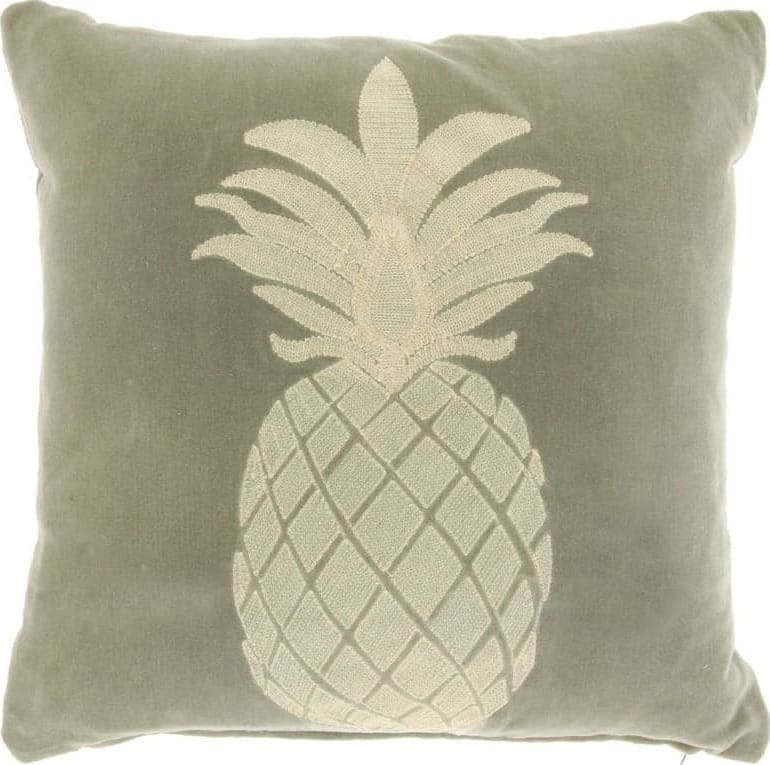 Pronto Wonen Sierkussen Gorduno ananas 45x45cm grijs Grijs Sierkussen