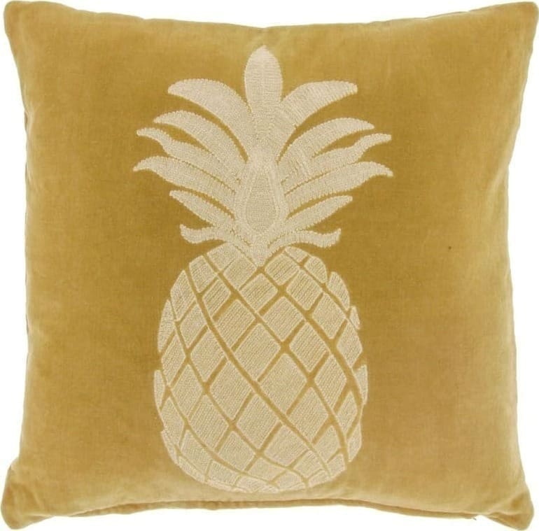 Pronto Wonen Sierkussen Gorduno ananas 45x45cm latte Beige|Bruin Sierkussen