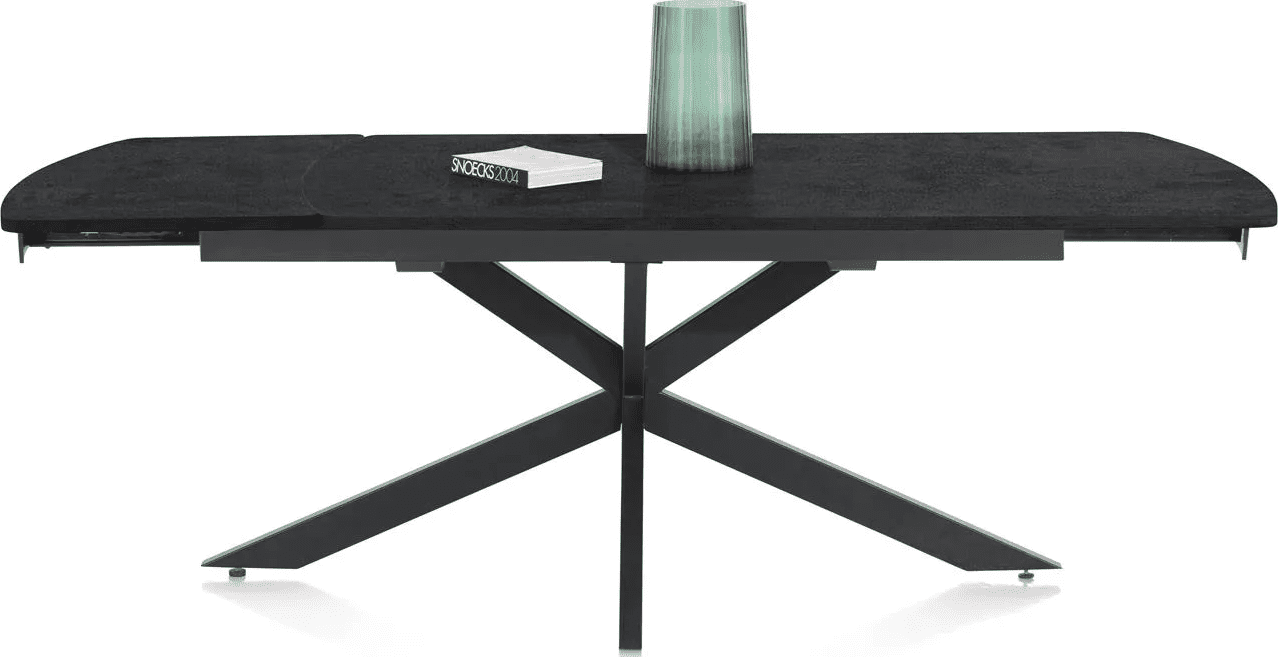 Henders & Hazel Pavalon uitschuiftafel 200 (+ 78) x 100 cm - antraciet Antraciet Eettafel