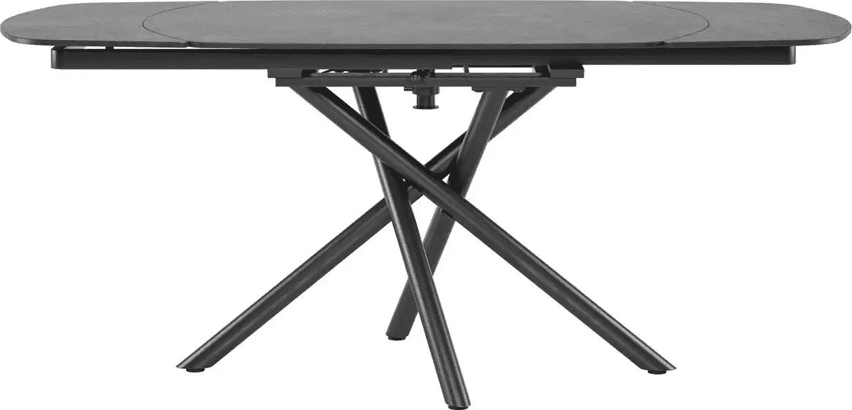 Preston uitschuiftafel - 120(+2x30)x90cm - antraciet