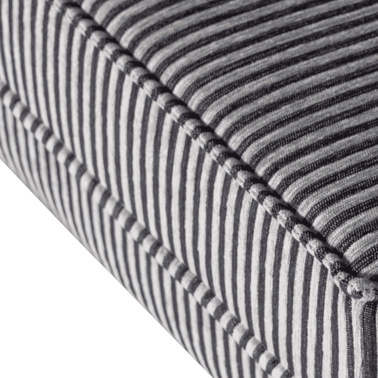 BePureHome Rodeo hocker op poten streep zwart/grijs Zwart Hocker