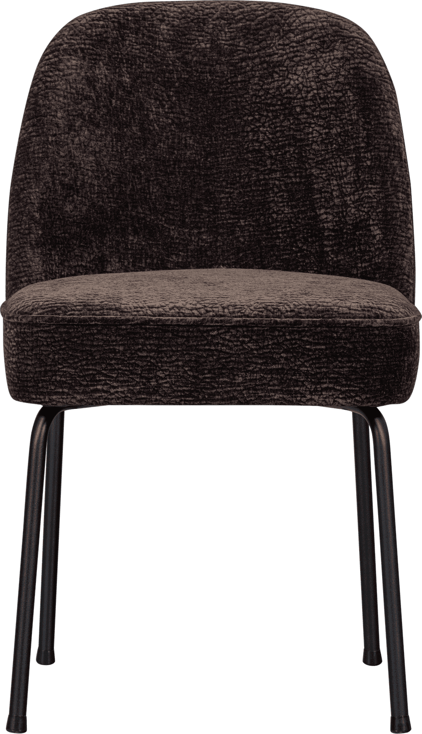 BePureHome Vogue eetkamerstoel 3d chenille donkerbruin Bruin Eetkamerstoel