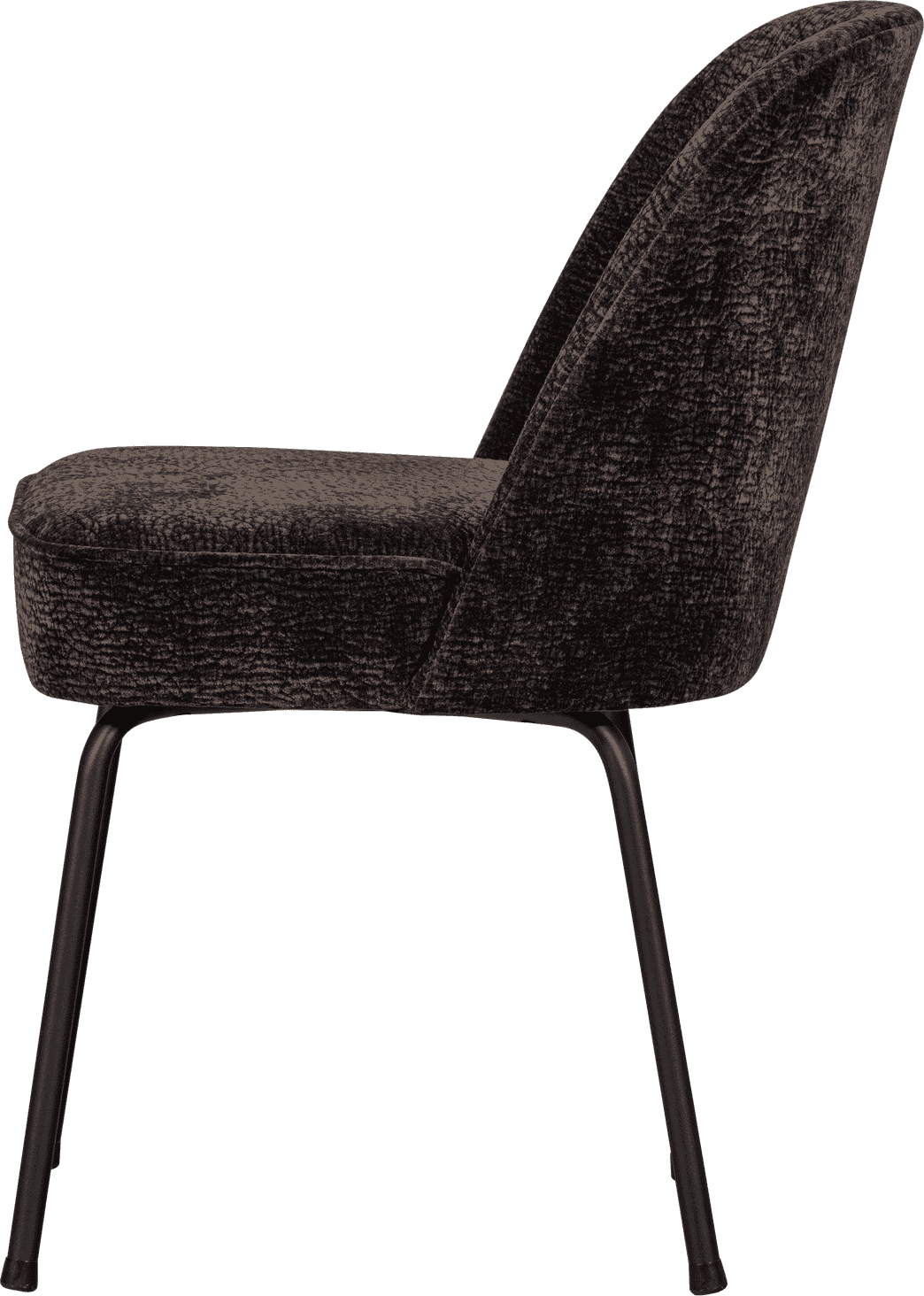 BePureHome Vogue eetkamerstoel 3d chenille donkerbruin Bruin Eetkamerstoel