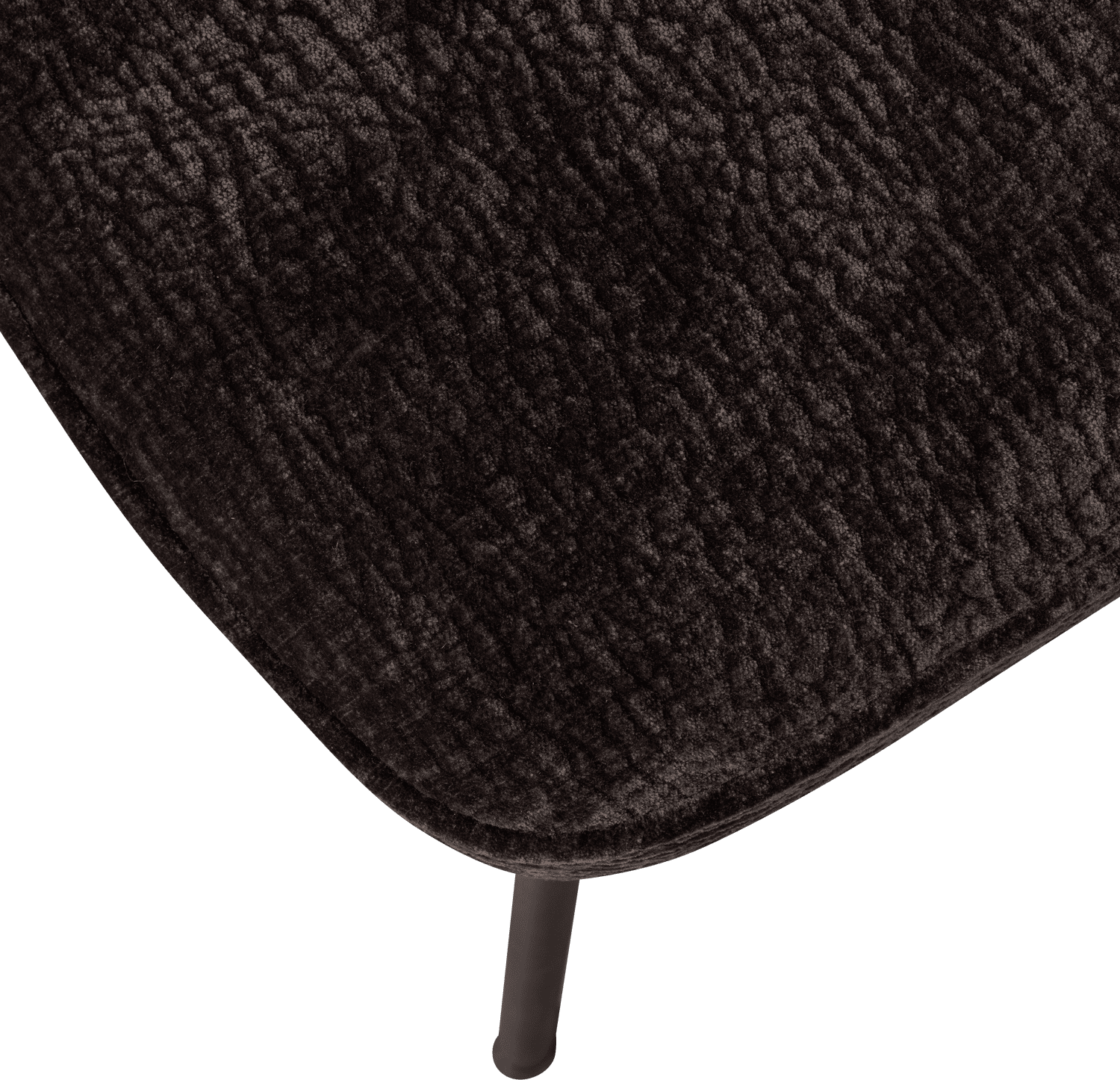 BePureHome Vogue eetkamerstoel 3d chenille donkerbruin Bruin Eetkamerstoel