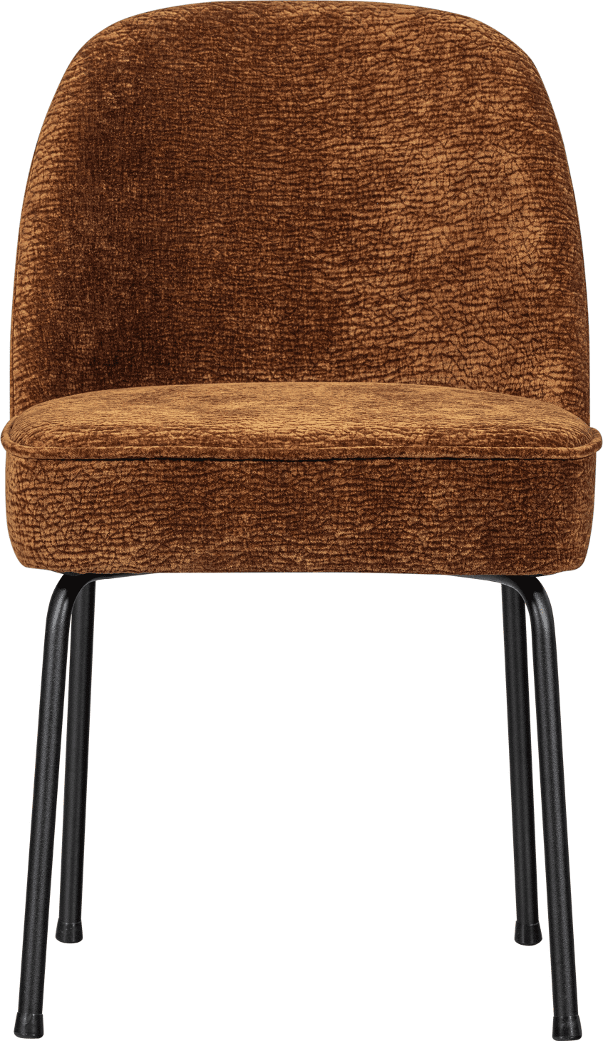 BePureHome Vogue eetkamerstoel 3d chenille midden bruin Bruin Eetkamerstoel