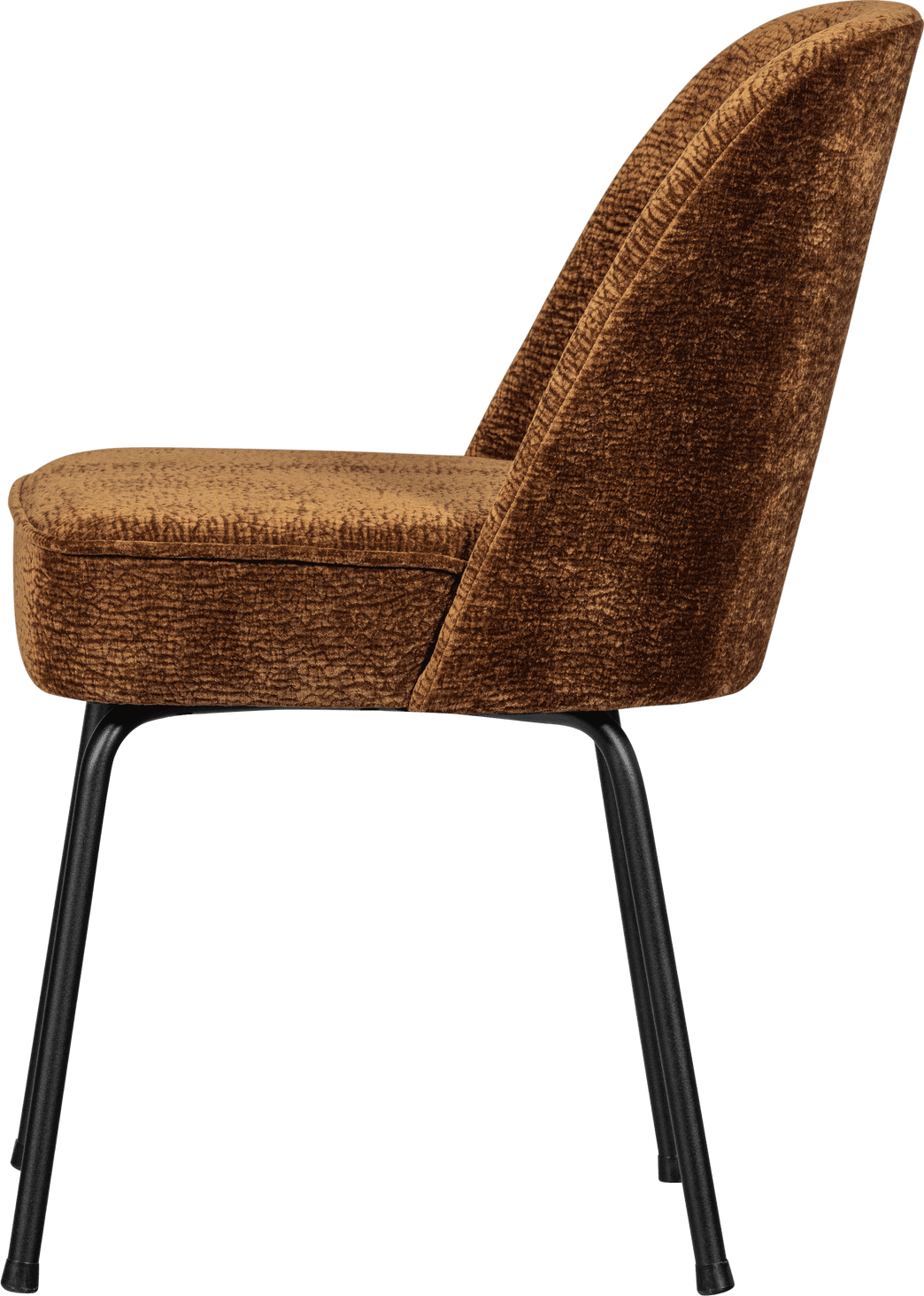 BePureHome Vogue eetkamerstoel 3d chenille midden bruin Bruin Eetkamerstoel