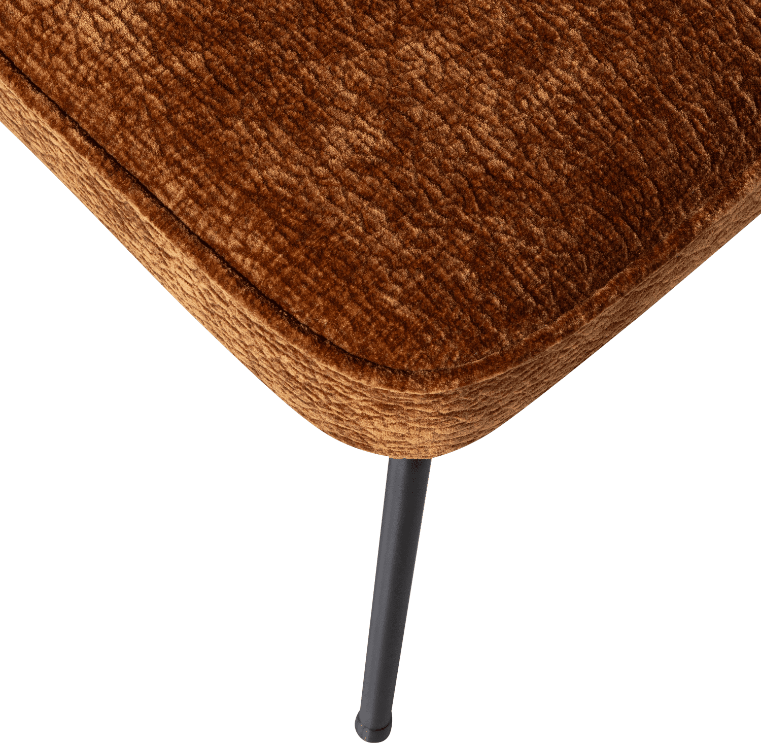 BePureHome Vogue eetkamerstoel 3d chenille midden bruin Bruin Eetkamerstoel