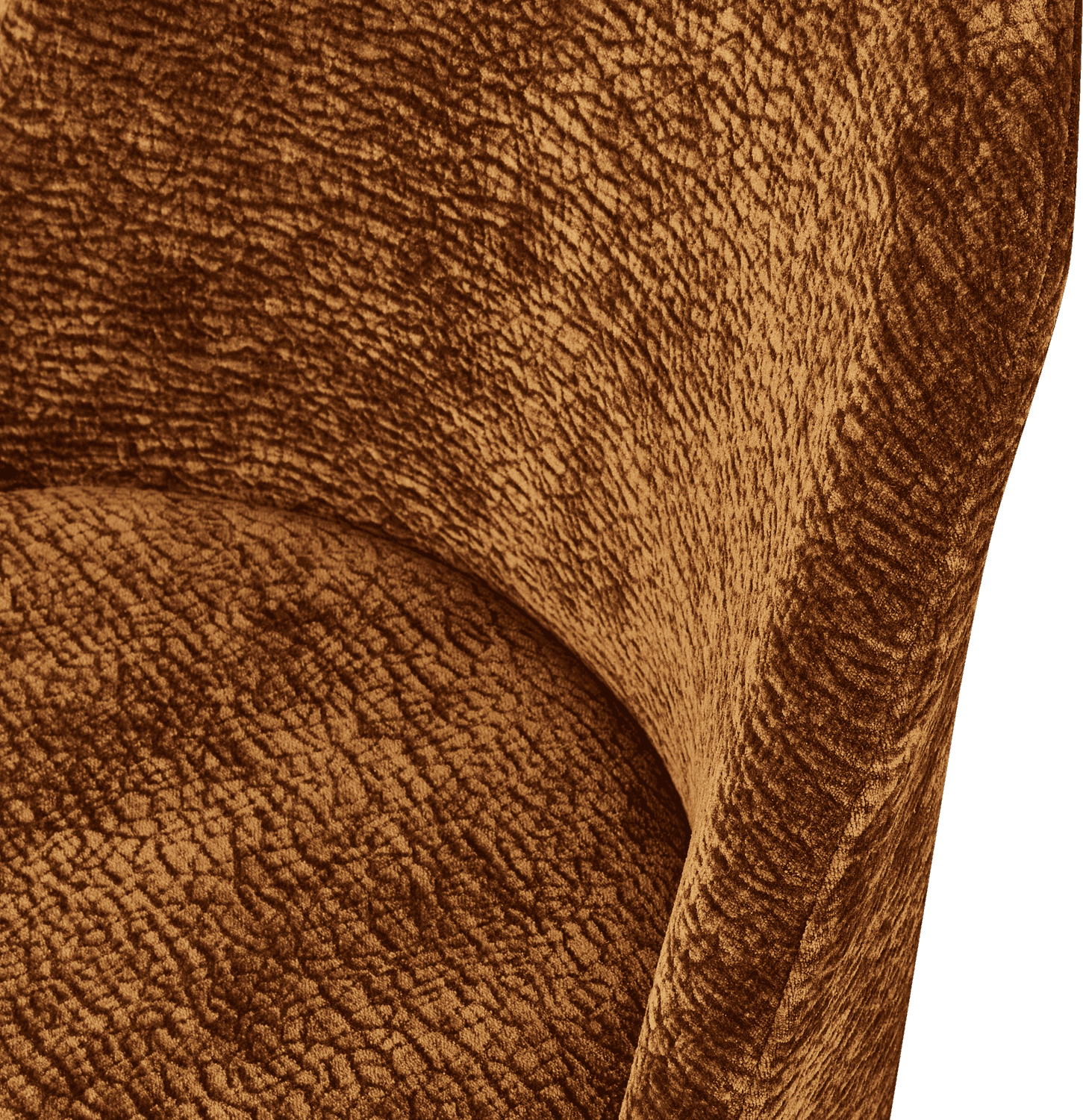 BePureHome Vogue eetkamerstoel 3d chenille midden bruin chrome poot Bruin Eetkamerstoel