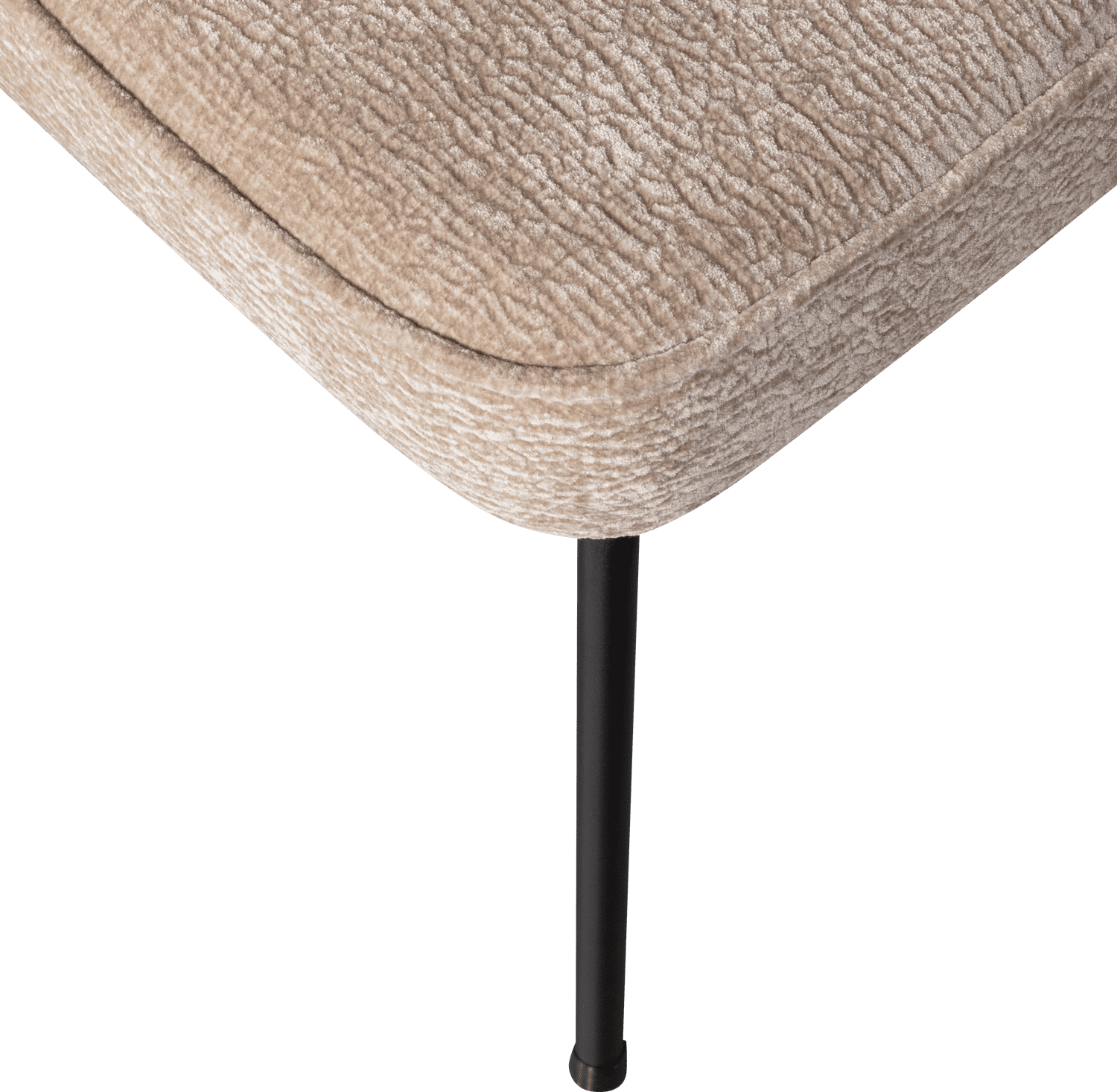 BePureHome Vogue eetkamerstoel 3d chenille zand Beige|Bruin Eetkamerstoel