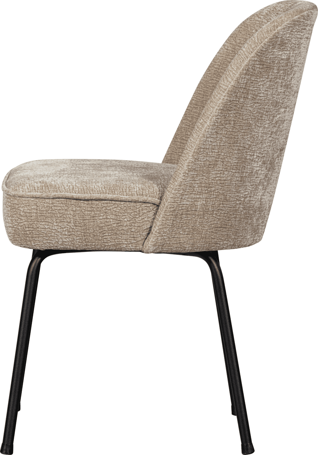 BePureHome Vogue eetkamerstoel 3d chenille zand Beige|Bruin Eetkamerstoel