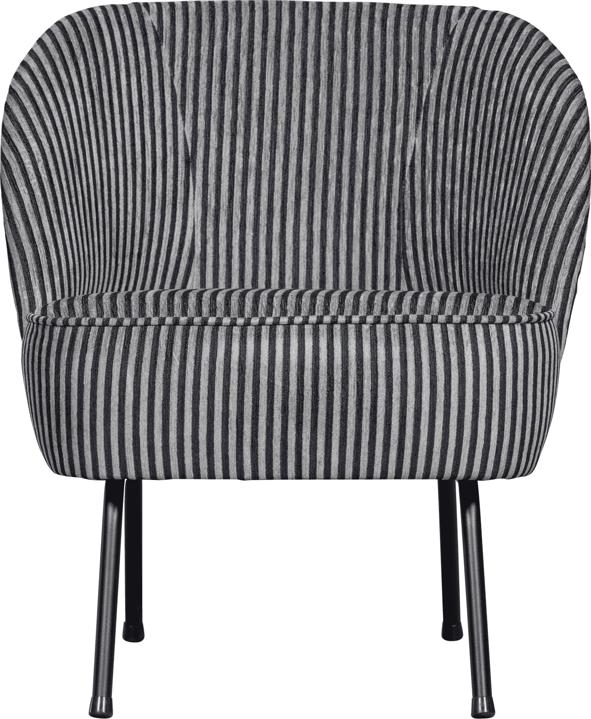 BePureHome Vogue fauteuil streep zwart/grijs Zwart Fauteuil