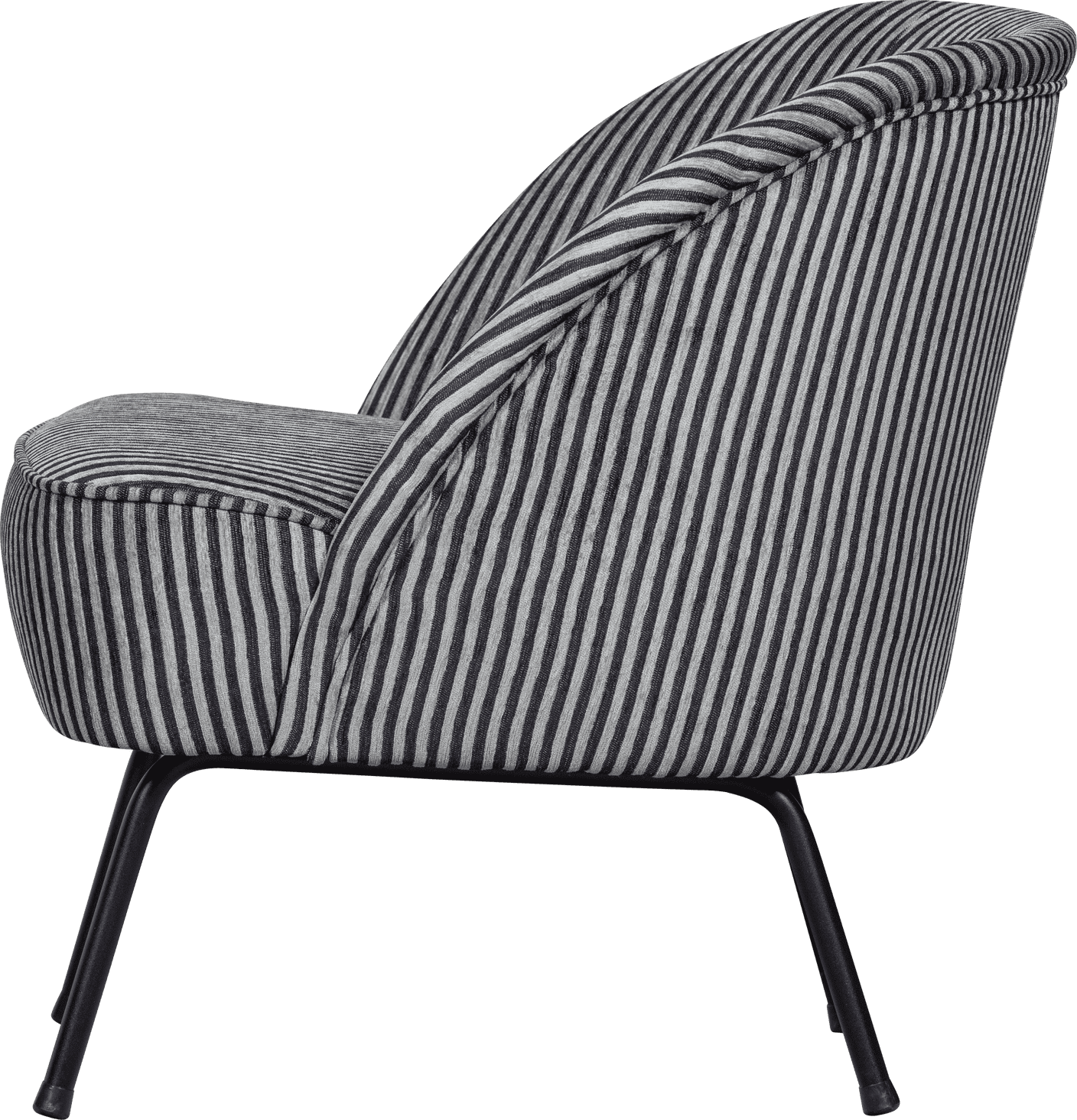 BePureHome Vogue fauteuil streep zwart/grijs Zwart Fauteuil