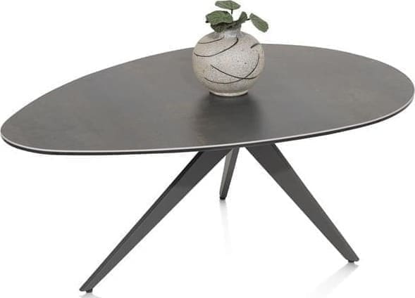 Henders & Hazel Lazio salontafel 100 x 70 cm. Antraciet Bijzettafel