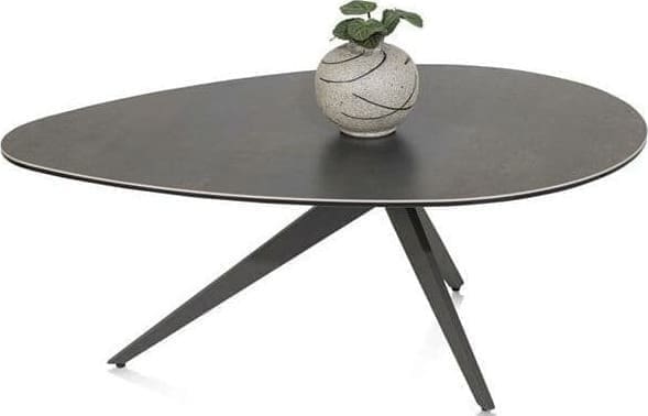 Henders & Hazel Lazio salontafel 100 x 70 cm. Antraciet Bijzettafel