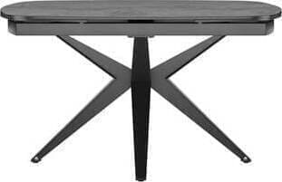 Henders & Hazel Lazio uitschuiftafel 140 x 100 cm (+ 2 x 35 cm.) Antraciet Eettafel