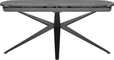 Henders & Hazel Lazio uitschuiftafel 170 x 100 cm (+ 2 x 40 cm.) Antraciet Eettafel