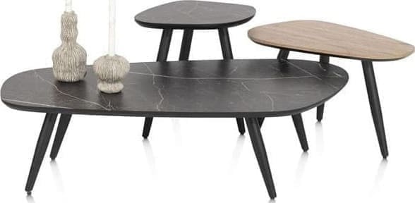 Henders & Hazel Palazio salontafel 120 x 60 cm - onyx Zwart Bijzettafel