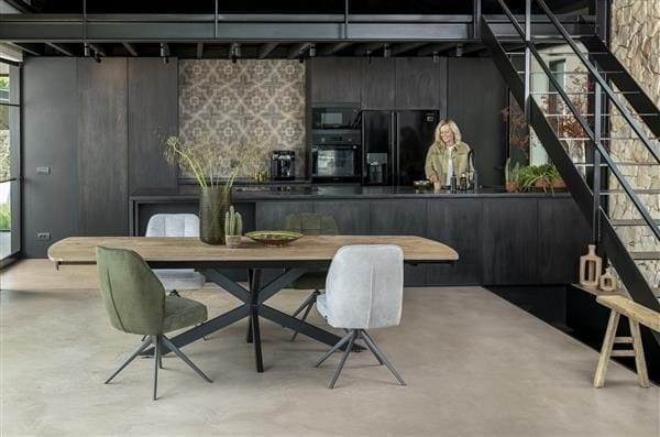 Henders & Hazel Pavalon uitschuiftafel 170 (+ 60) x 100 cm - antraciet Antraciet Eettafel