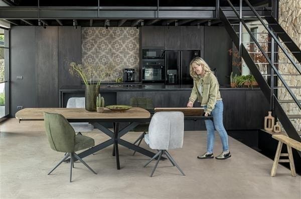 Henders & Hazel Pavalon uitschuiftafel 170 (+ 60) x 100 cm - driftwood Naturel|Bruin Eettafel