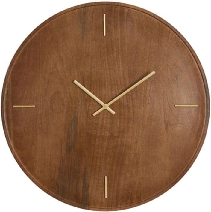 Klok Veti - Mango Hout+bruin Light & Living Klok 7113984