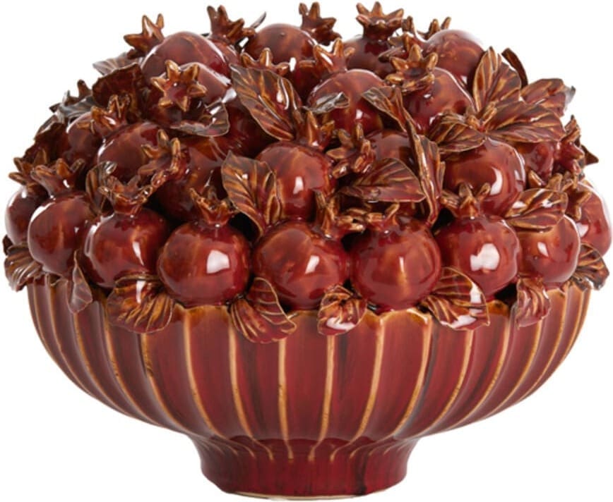 Vaas Pomegranate - Keramiek Bordeaux Light & Living Vaas 5713179