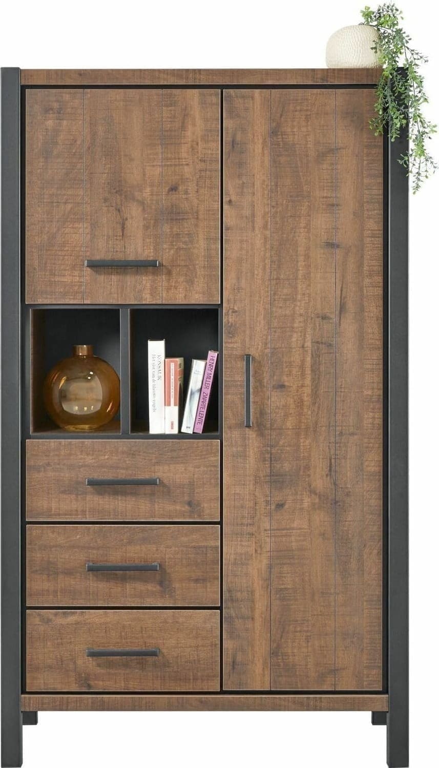 Profijt Meubel Opbergkast Mantera dark mango Bruin|Naturel Kast|Bergkast