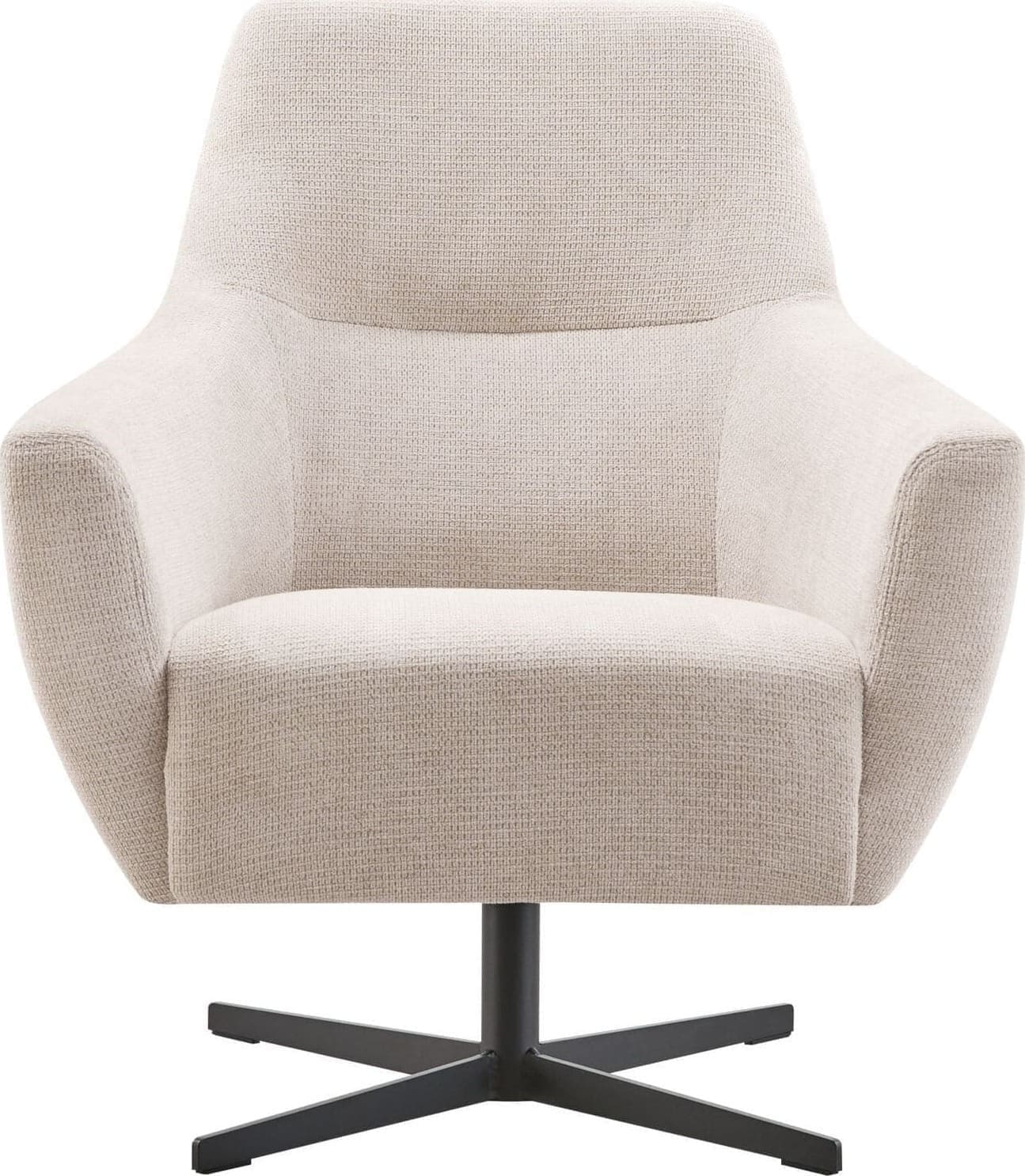 Pronto Wonen Draaifauteuil Gudo beige Beige|Wit Draaifauteuil