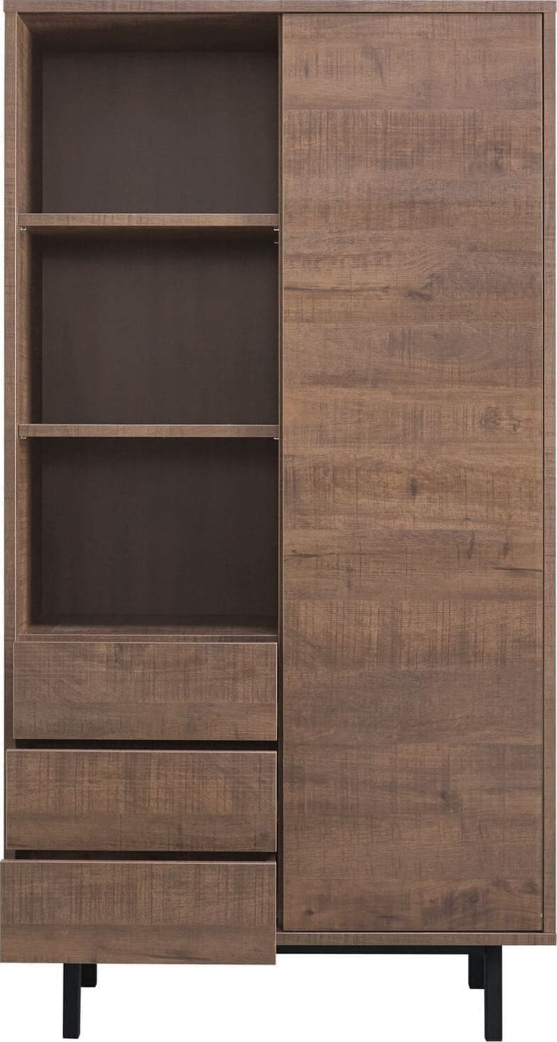 Pronto Wonen Opbergkast Spazzare (100 Cm) dark mango Bruin|Naturel Dressoir