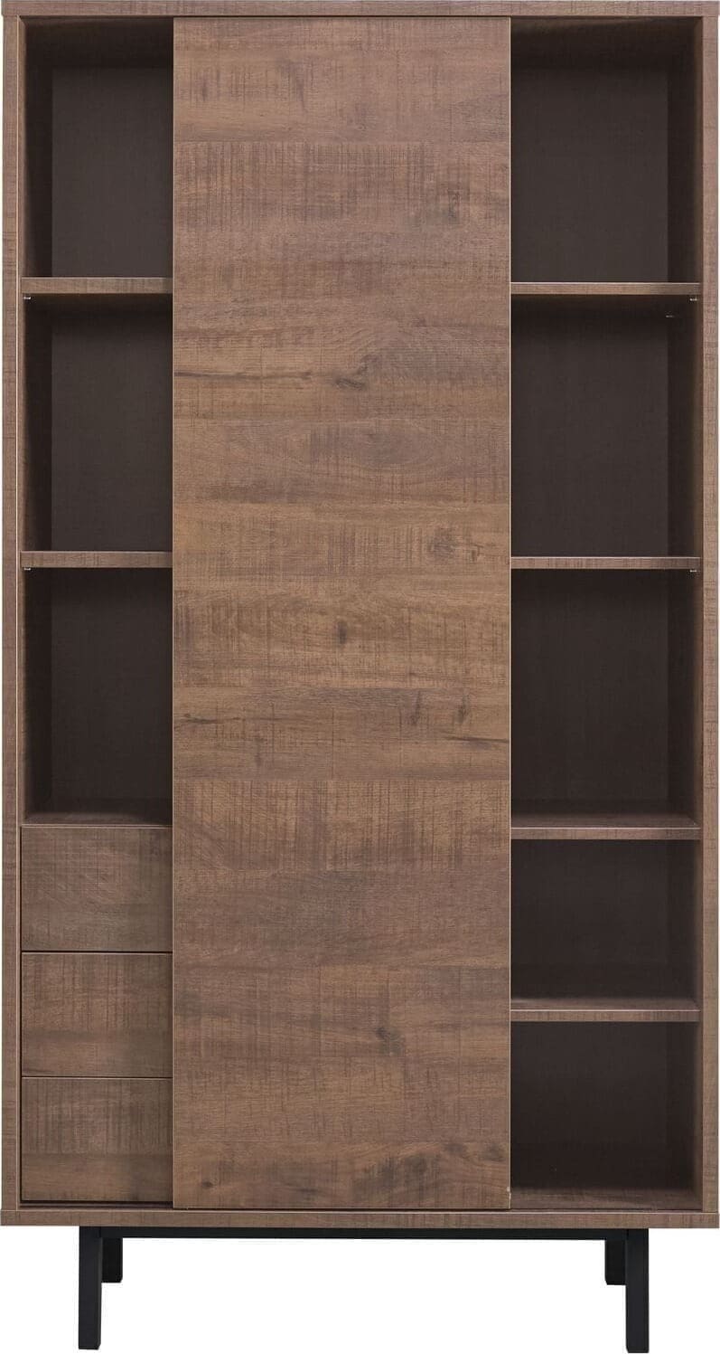 Pronto Wonen Opbergkast Spazzare (100 Cm) dark mango Bruin|Naturel Dressoir