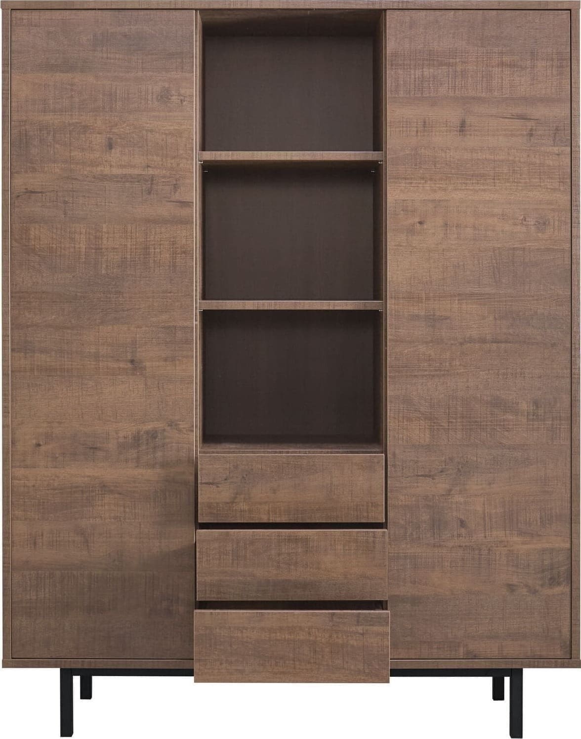Pronto Wonen Opbergkast Spazzare (148 Cm) dark mango Bruin|Naturel Dressoir