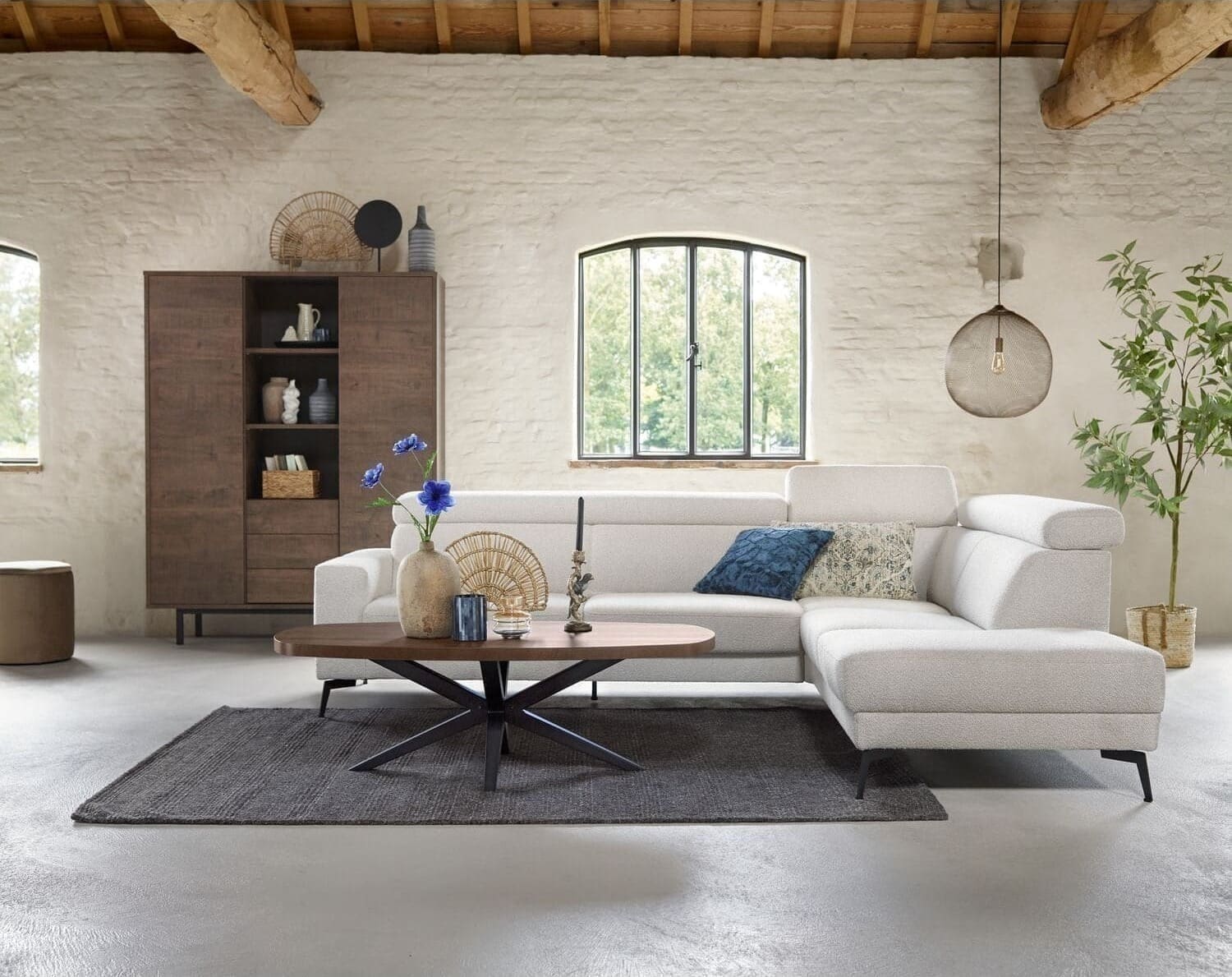 Pronto Wonen Opbergkast Spazzare (148 Cm) dark mango Bruin|Naturel Dressoir