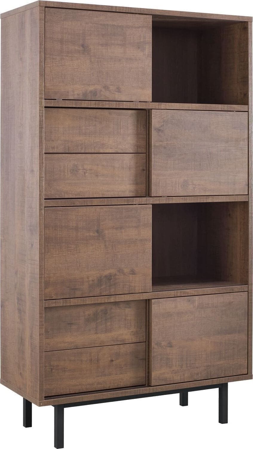 Pronto Wonen Opbergkast Spazzare laag (100 Cm) dark mango Bruin|Naturel Dressoir